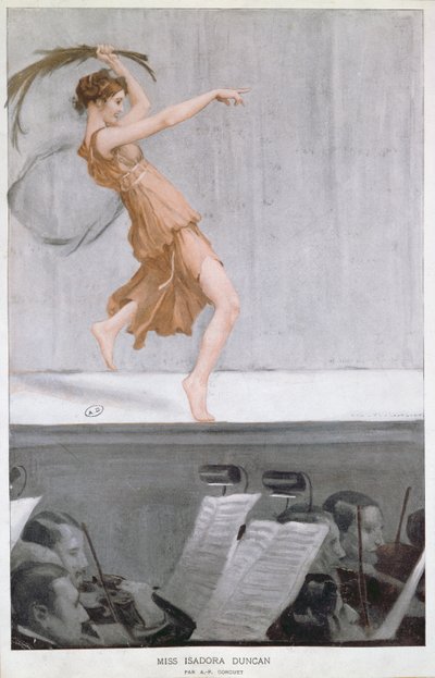 Portret van Isadora Ducan (1877-1927) c.1913 door Auguste Francois Gorguet